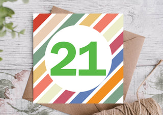 21st Milestone Birthday Card