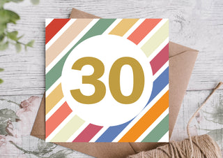 30th Milestone Birthday Card
