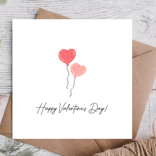 Happy Valentines Day Card / Card For Partner / Card For Him / Card For Her / Cute Valentines Card