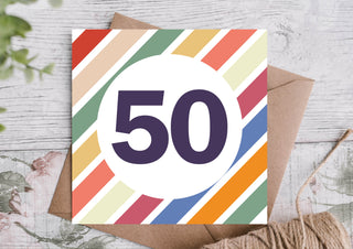 50th Milestone Birthday Card