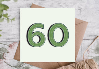 60th Modern Birthday Card