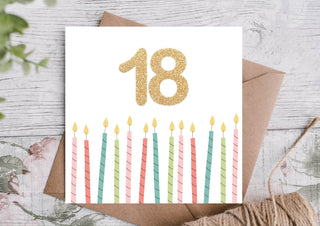 18th Birthday Candles Card