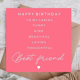 Birthday Card For Best Friend