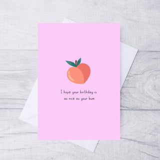 Peach Birthday Card