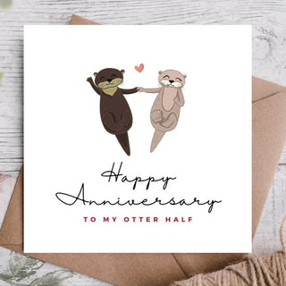 Otter Anniversary Card