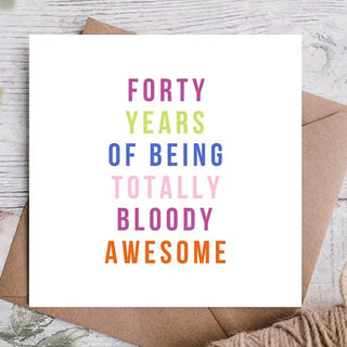 40th Birthday Card