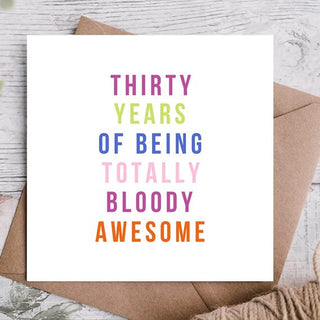 30th Birthday Card