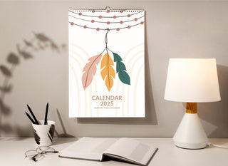 Boho Art 2025 A4 Wall Calendar