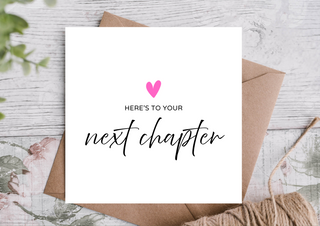 Here’s to Your Next Chapter Card | New Job Card