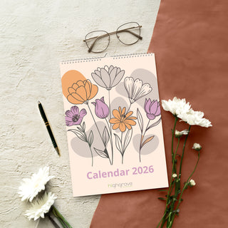 Flower Calendar 2026 Calendar / 2026 Calendar / A4 Flower Calendar / Wall Calendar