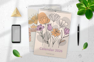 Flower Calendar 2026 Calendar / 2026 Calendar / A4 Flower Calendar / Wall Calendar