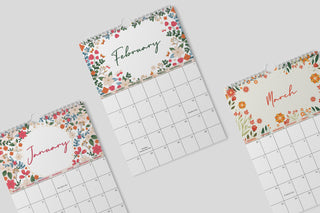2026 Calendar / Floral Calendar / A4 Flower Calendar / 2026 Wall Calendar