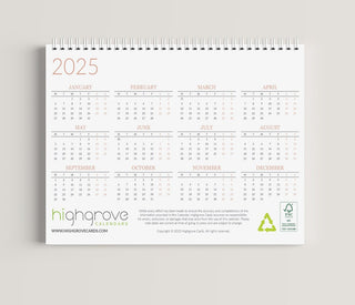 A4 Minimalist 2025 Wall Calendar