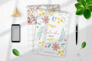 Flower A4 2025 Wall Calendar