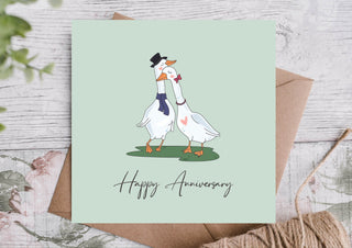 Anniversary Card / Ducks in Love / Card For Husband / Wife / Boyfriend / Girlfriend / Partner / Cute Anniversary Card /