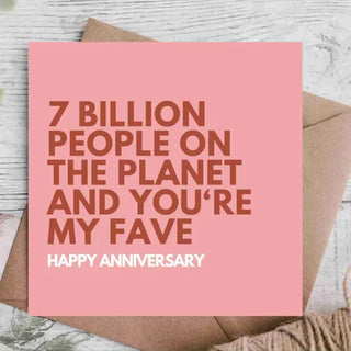 My Favourite Anniversary Card | Card For Husband / Wife / Boyfriend / Girlfriend / Partner | Cute Anniversary Card