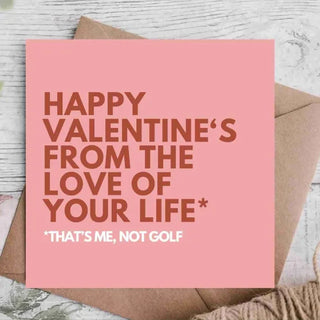 Funny Golf Valentines Card