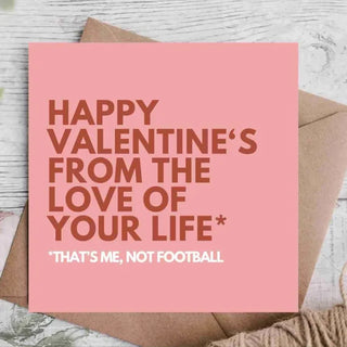 Love Me Not Football Valentines Card / Card For Partner / Card For Him / Card For Her / Cute Valentines Card