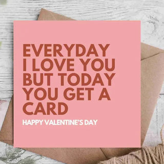 I Love You Valentines Card / Card For Partner / Card For Him / Card For Her / Cute Valentines Card