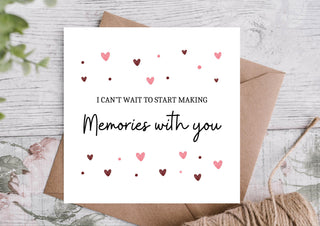 Making Memories With You Anniversary Card | Card For Husband / Wife / Boyfriend / Girlfriend / Partner | Cute Anniversary Card