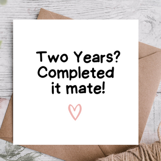 Two Year Anniversary Card / Card For Husband / Wife / Boyfriend / Girlfriend / Partner / Cute Anniversary Card