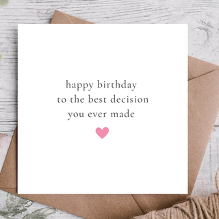 Birthday Card For Husband, Wife, Boyfriend, Girlfriend, Fiancé, Partner / Birthday Card